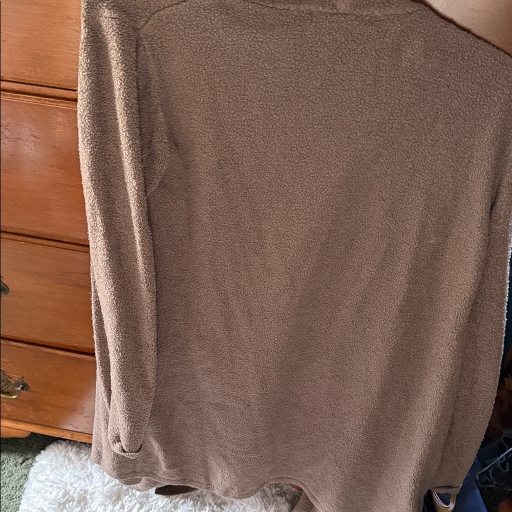 Barefoot Dreams Cozy Brown Cardigan - Picture 3 of 7